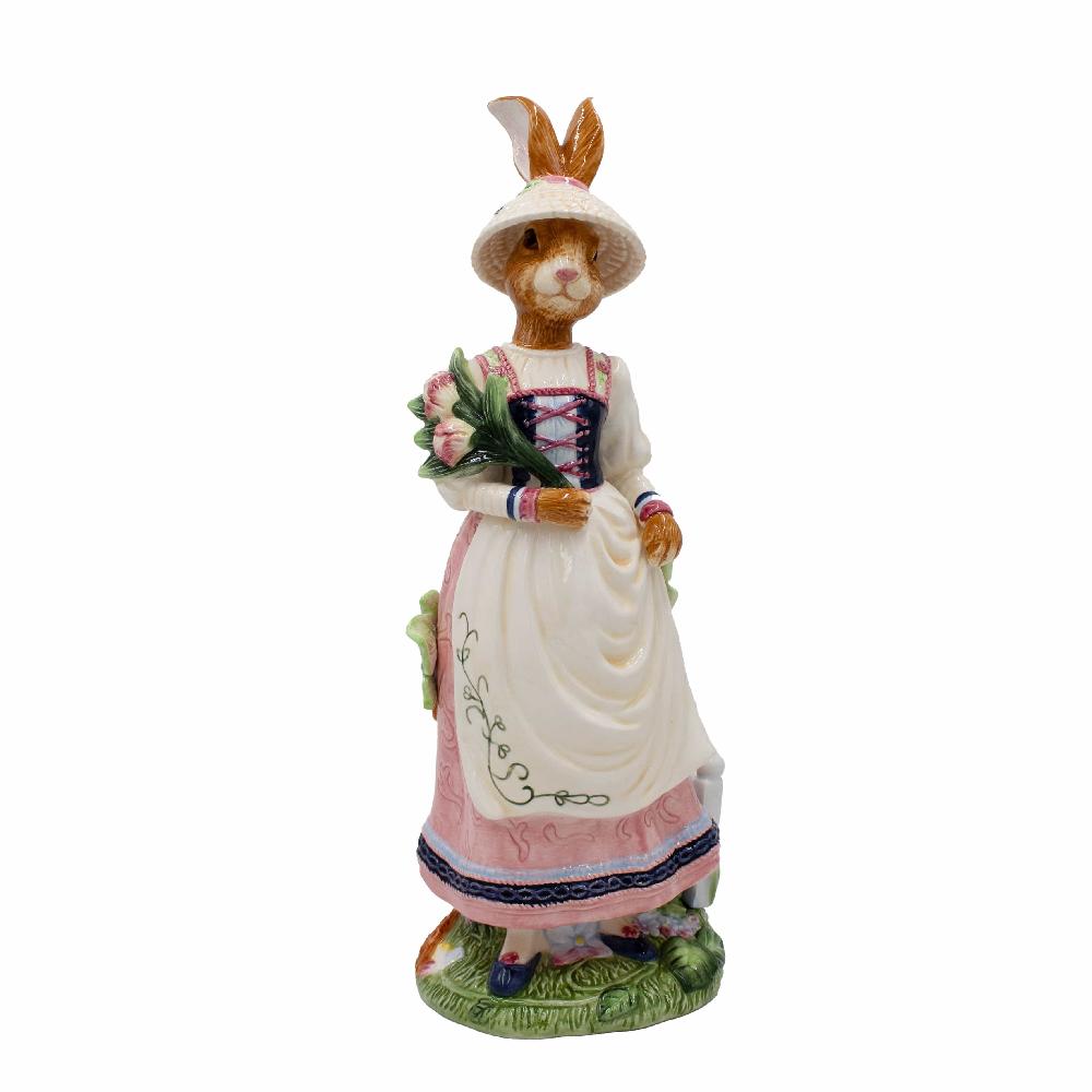 Fitz And Floyd Jardin Rabbit Female Figurine 17.25 IN