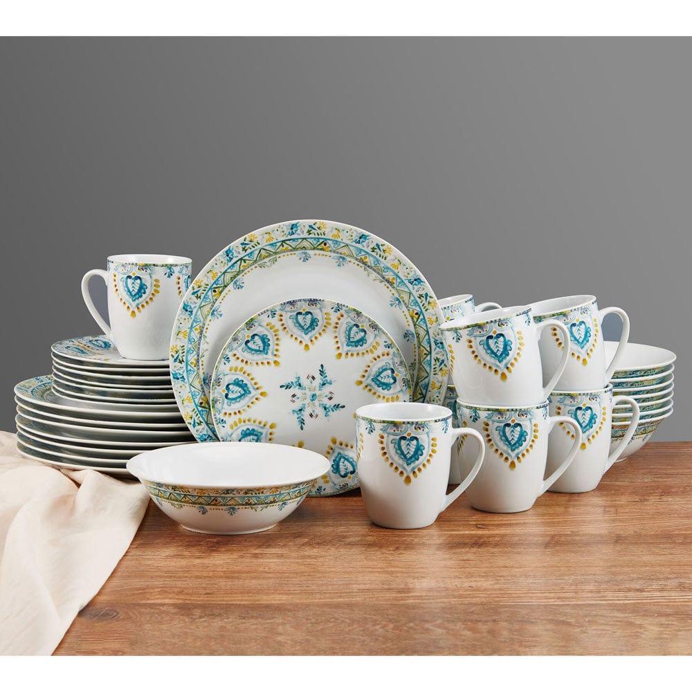 Fitz And Floyd Jodhpur Delight 32 Piece Dinnerware Set Service For 8