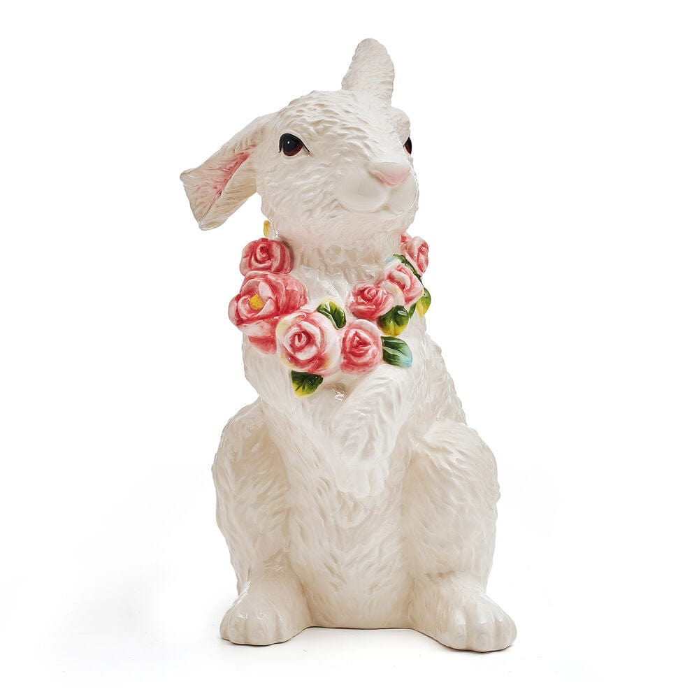 fitz And Floyd La Fleur Rabbit Figurine Sitting 10.75 IN