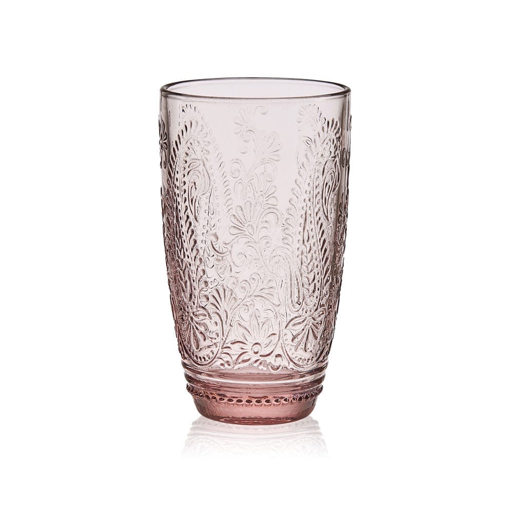 Fitz And Floyd Maddi Highball Glasses Set Of 4 Blush