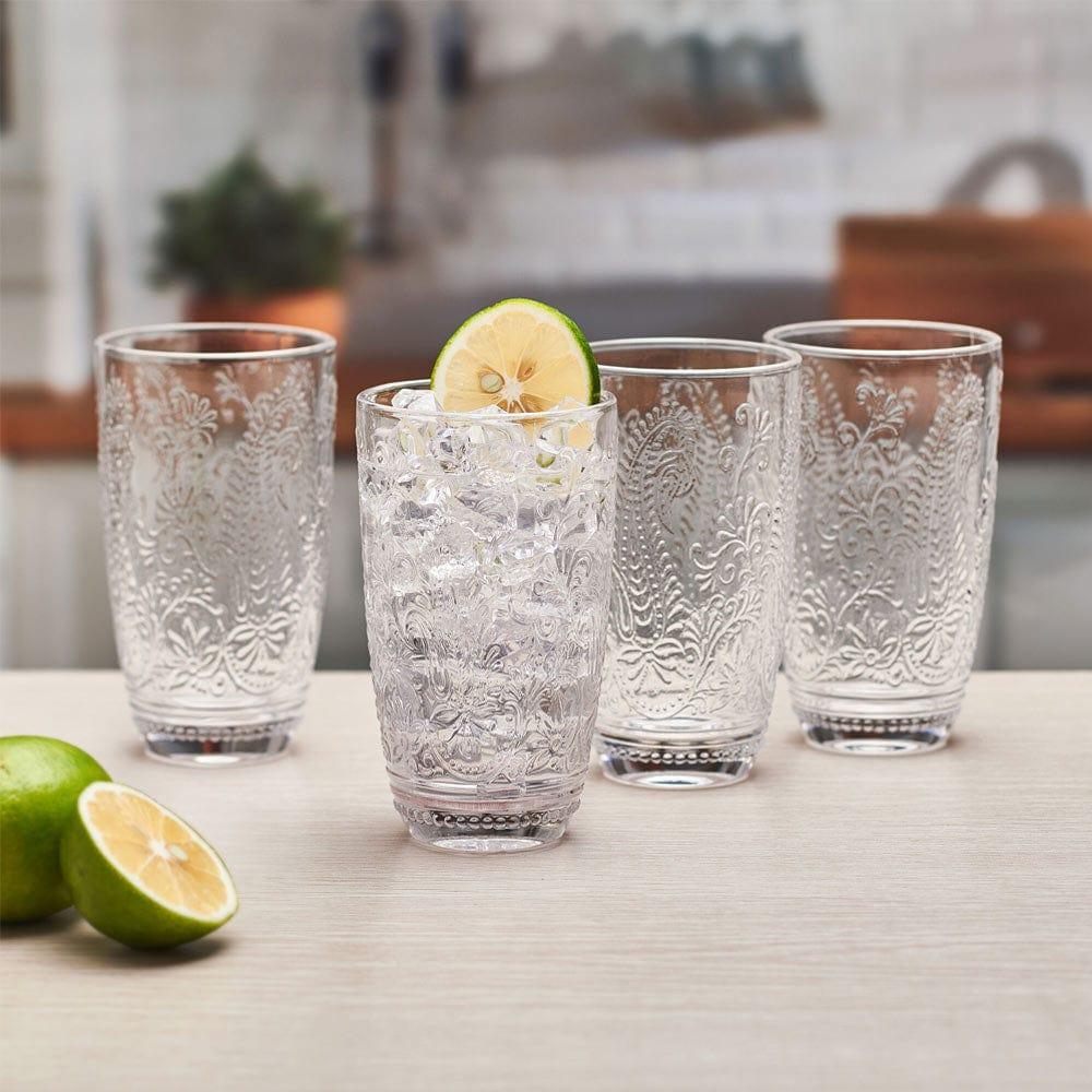 fitz and floyd Maddi Highball Glasses Set of 4 Clear