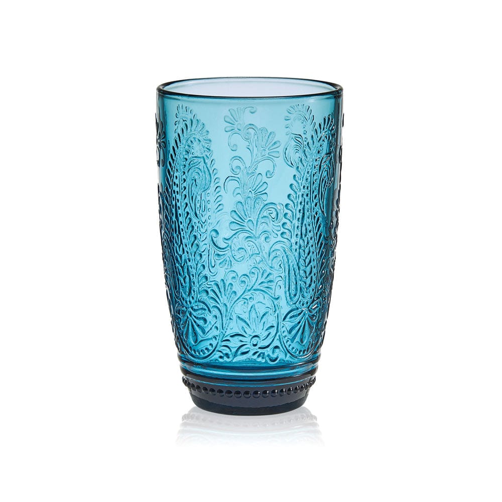 Fitz And Floyd Maddi Highball Glasses Set Of 4 Indigo
