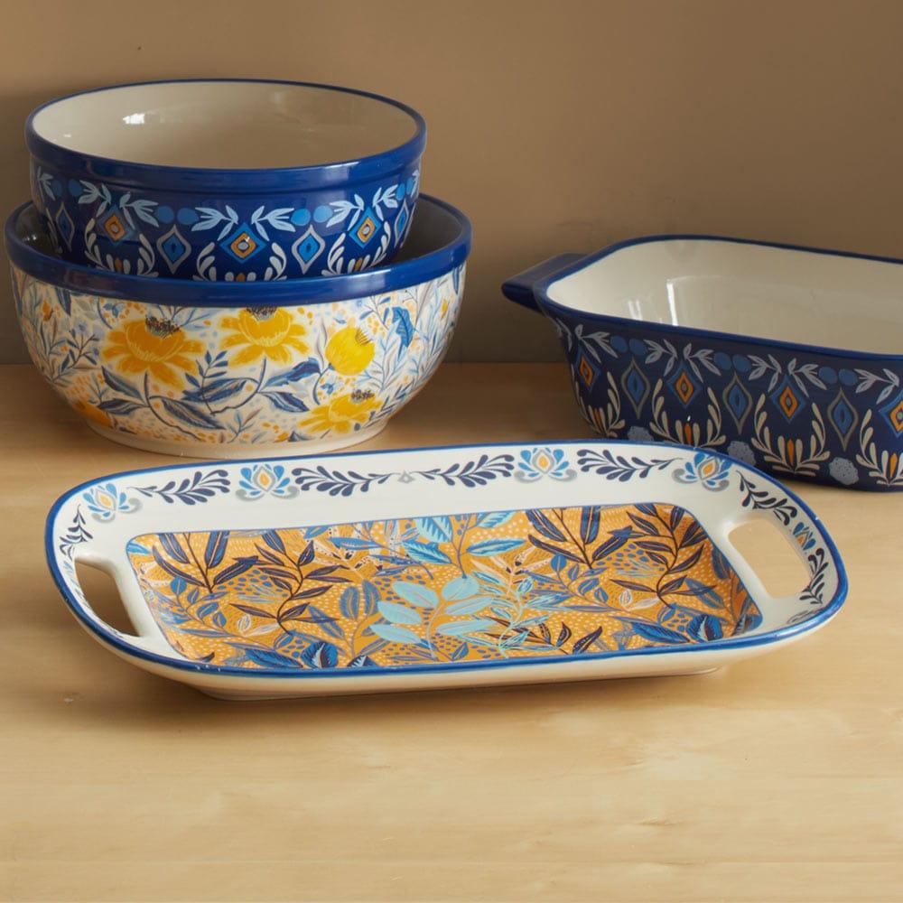 Fitz And Floyd Madeline Handled Serving Platter 13 IN