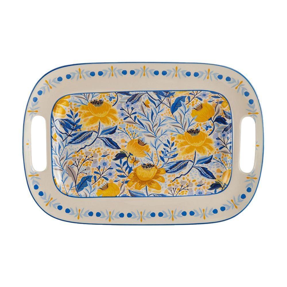 Fitz And Floyd Madeline Handled Serving Platter 17 IN