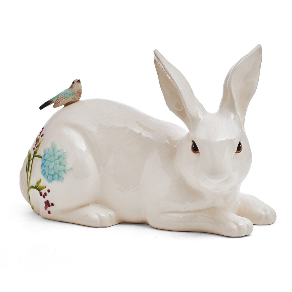 Fitz And Floyd Meadow Rabbit Figurine Resting 10 IN