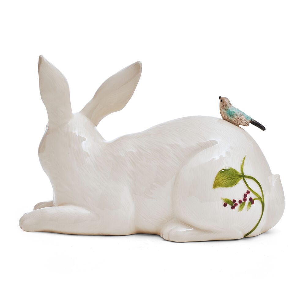 Fitz And Floyd Meadow Rabbit Figurine Resting 10 IN