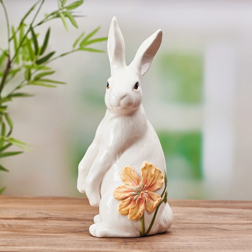 fitz and floyd Meadow Rabbit Figurine Sitting 13.5 IN