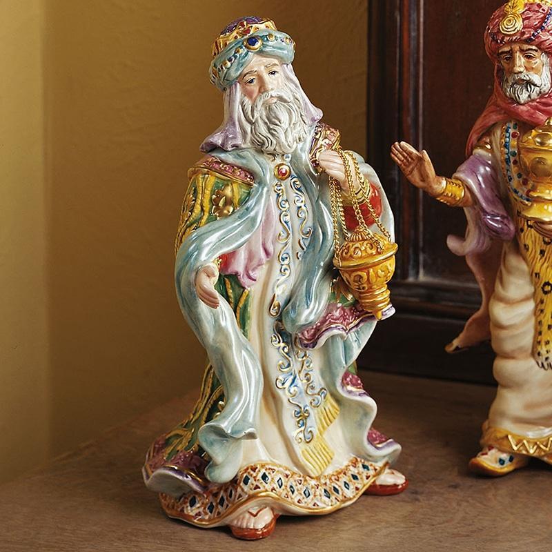 fitz and floyd Nativity Arabian Wise Man Figurine 9.25 IN