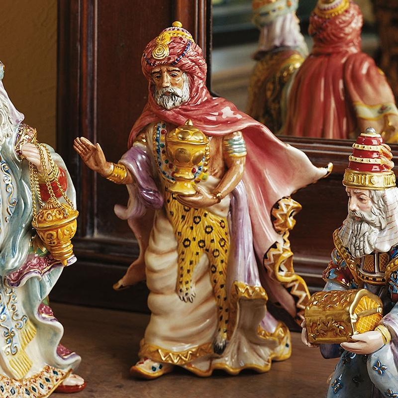 fitz and floyd Nativity Nubian Wise Man Figurine 11 IN