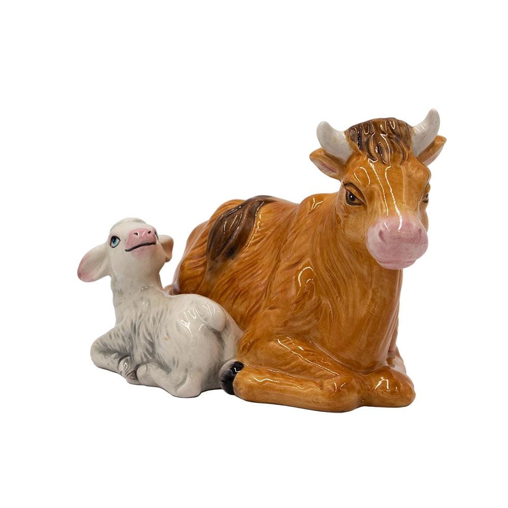 Fitz And Floyd Nativity Oxen And Lamb Figurine 4.75 IN