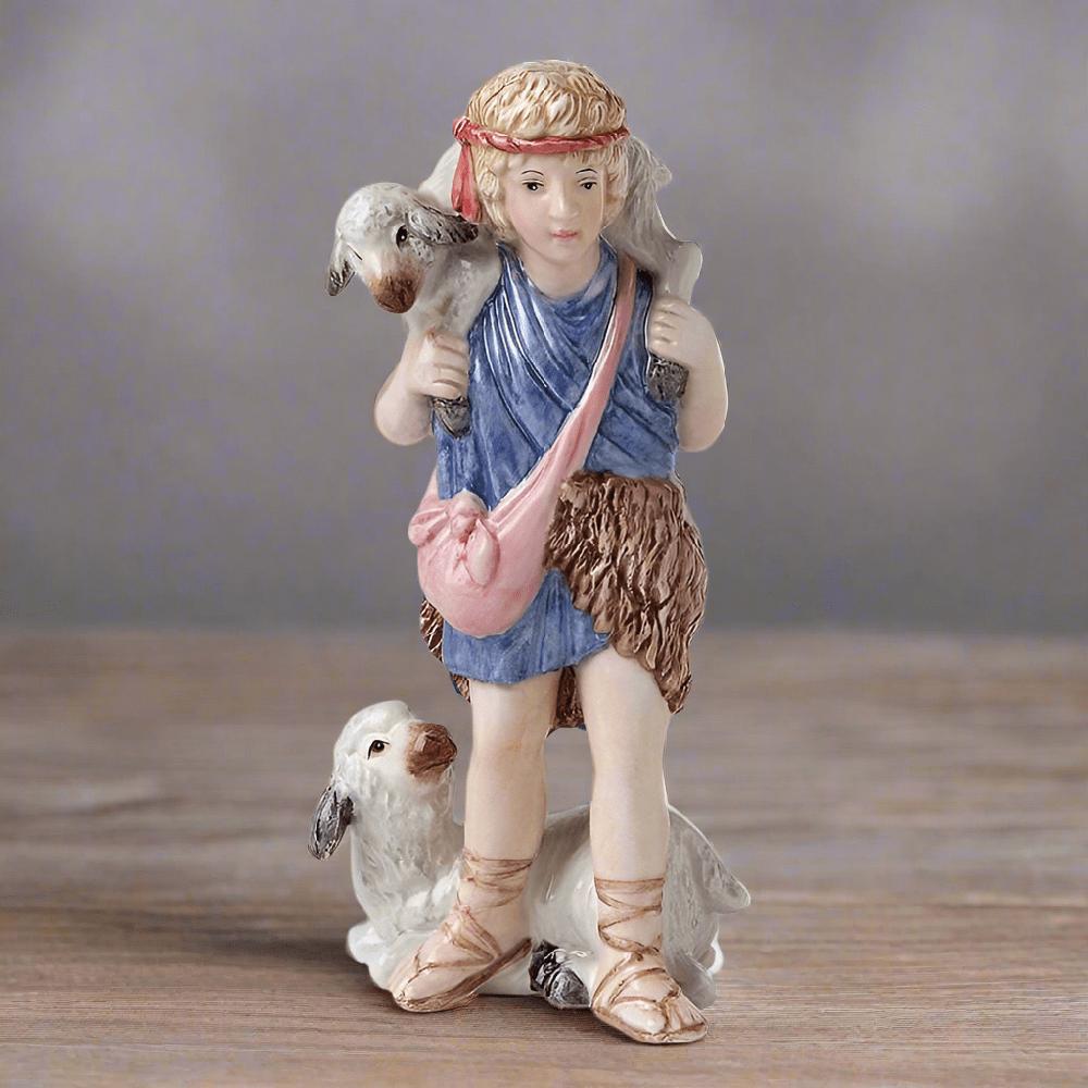 Fitz And Floyd Nativity Shepherd Boy Figurine 7.5 IN