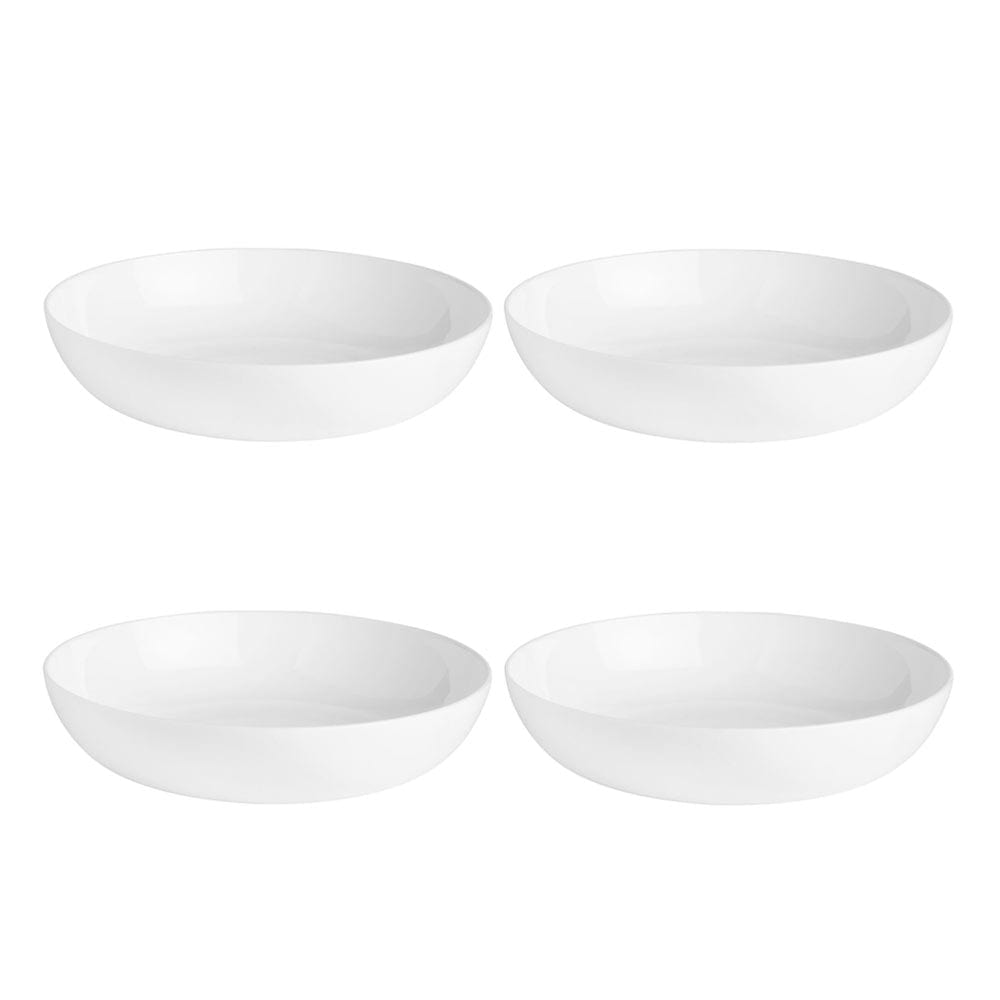 Fitz And Floyd Nevaeh White Set Of 4 Pasta Dinner Bowls