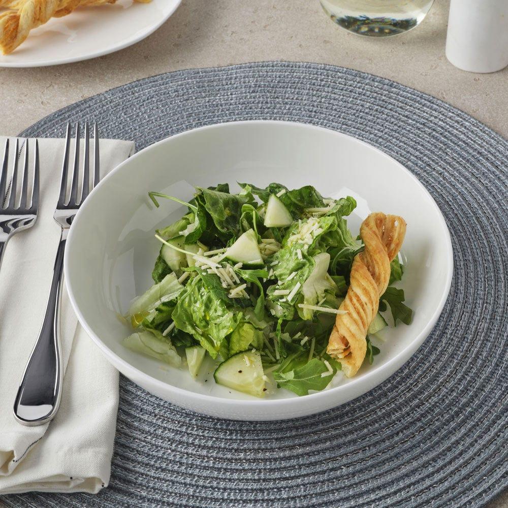 Fitz And Floyd Nevaeh White Set Of 4 Pasta Dinner Bowls