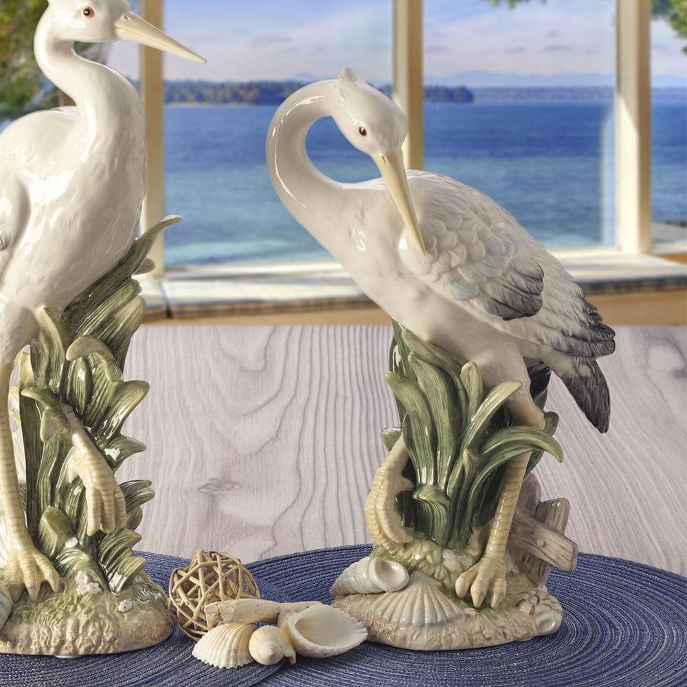 fitz and floyd Newport Home Tall Egret Facing Backward 14.25 IN