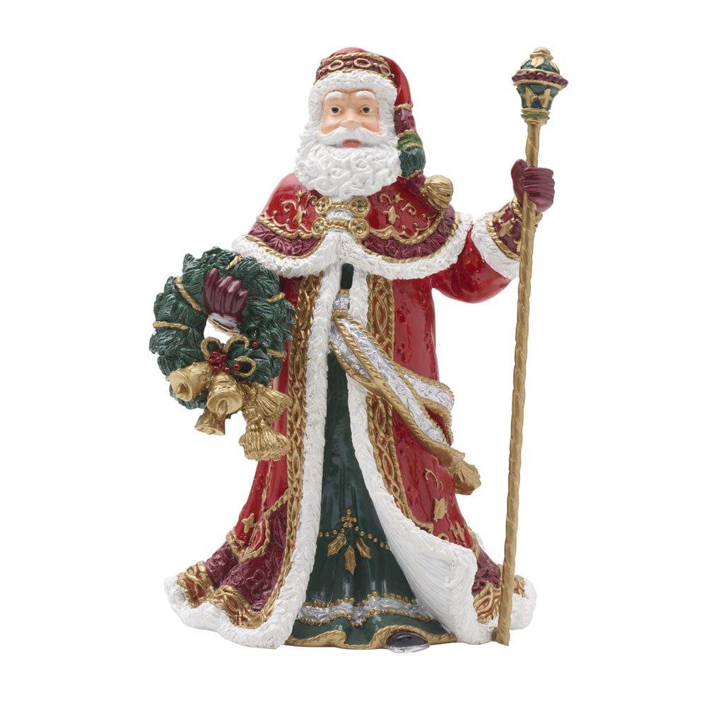 Fitz And Floyd Noel Holiday Musical Santa Figurine The First Noel 11 IN