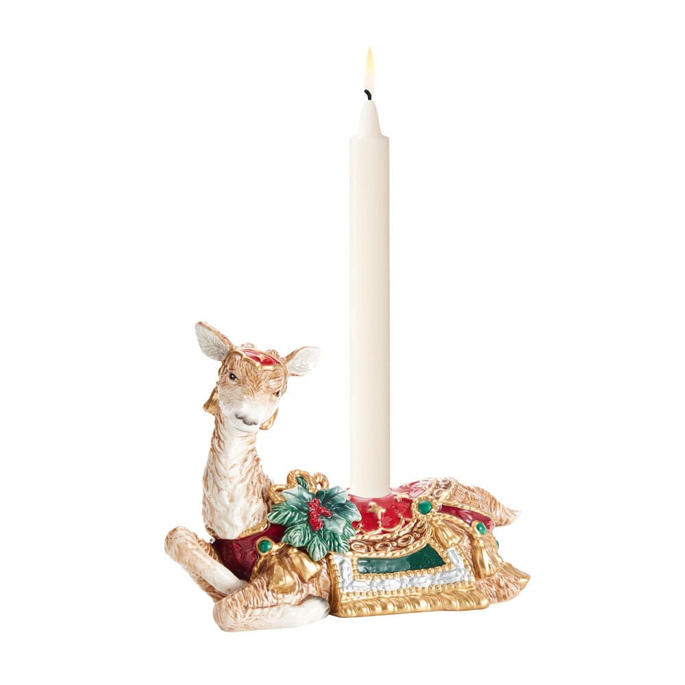 Fitz And Floyd Noel Holiday Resting Deer Candle Holder