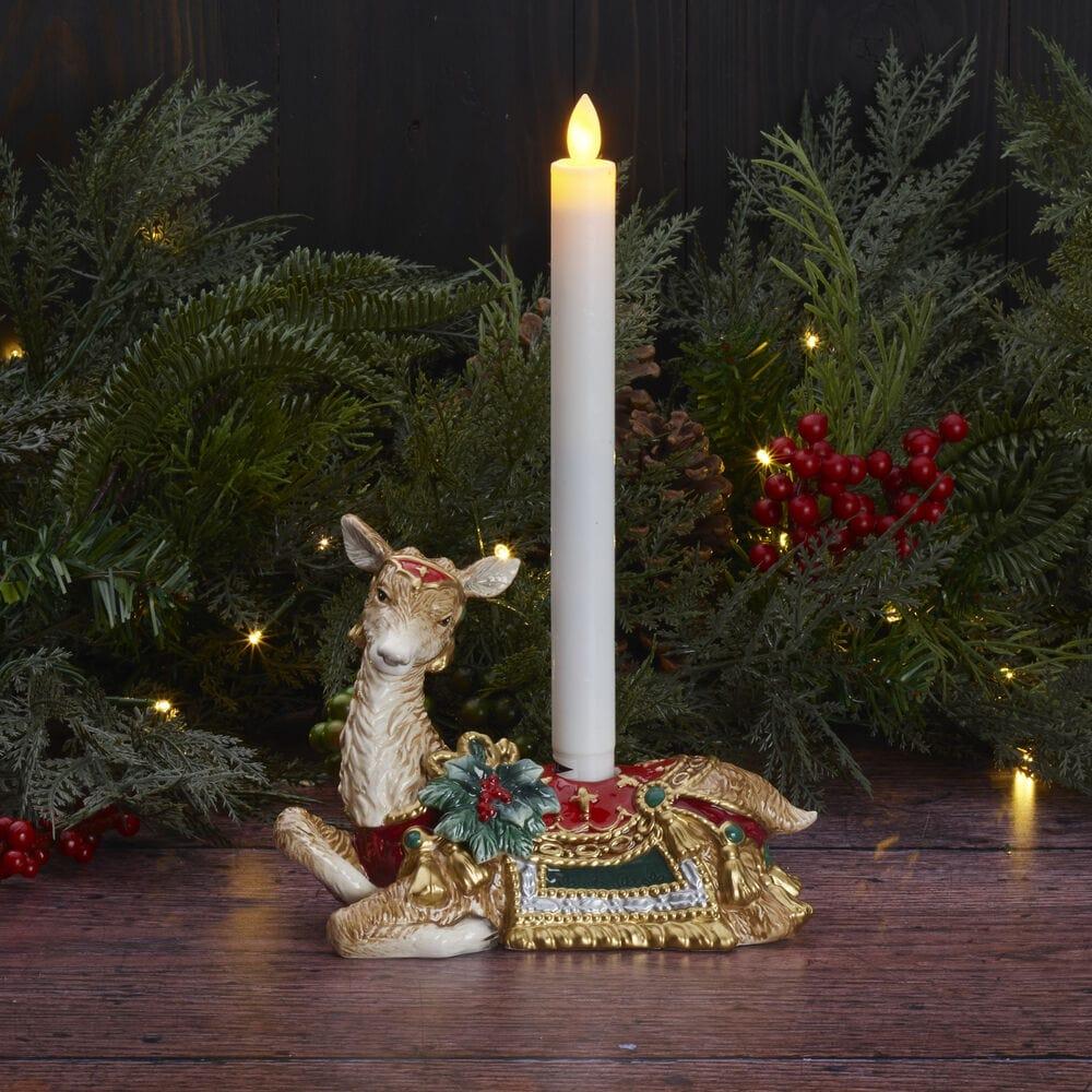 Fitz And Floyd Noel Holiday Resting Deer Candle Holder