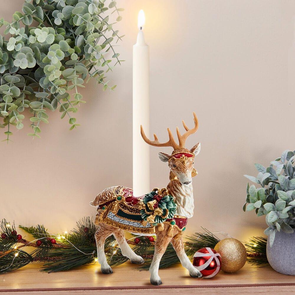 fitz and floyd Noel Holiday Standing Deer Candle Holder