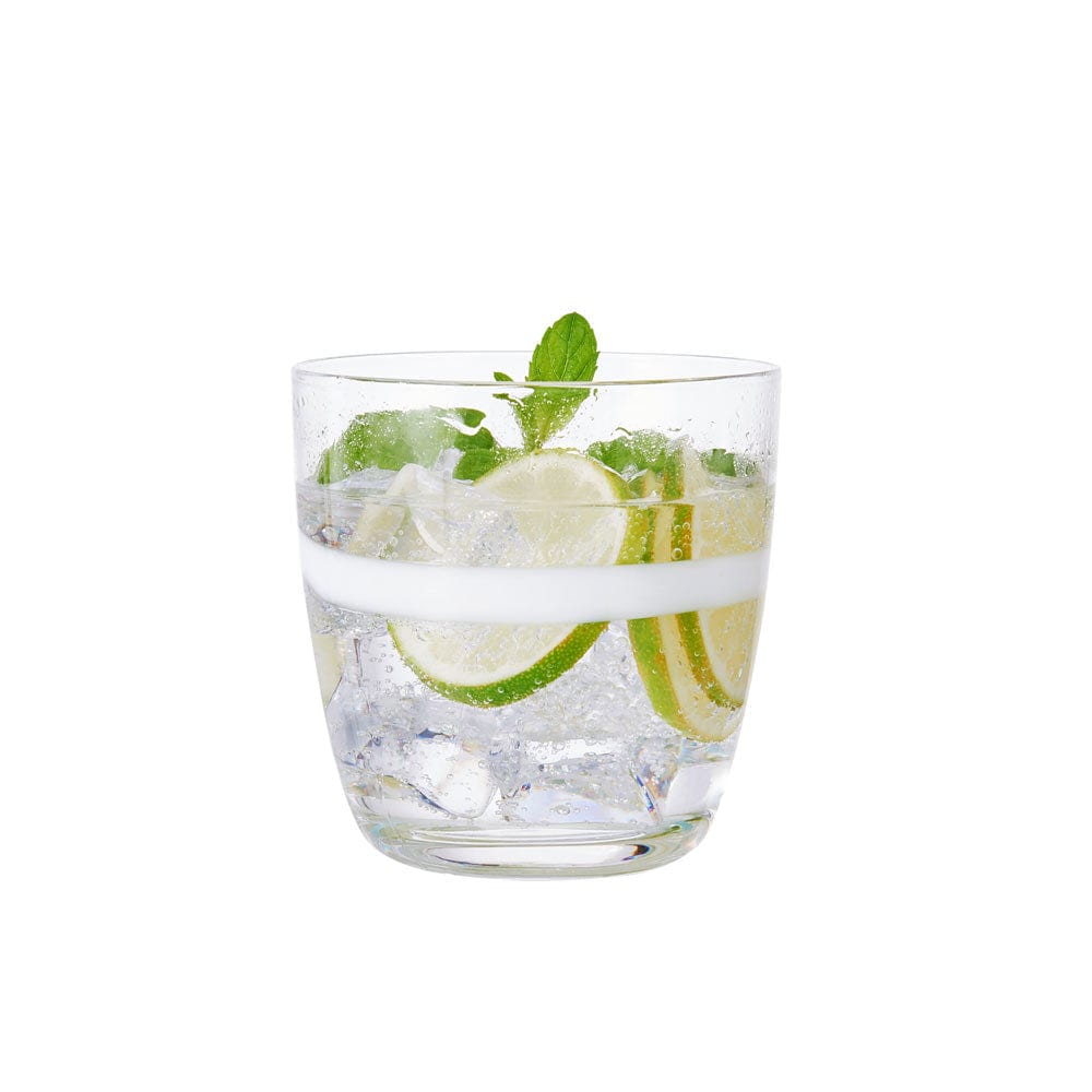 Fitz And Floyd Organic Band Double Old Fashioned Glasses Set Of 4