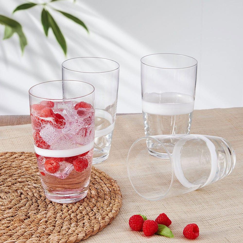 fitz and floyd Organic Band Highball Glasses Set of 4