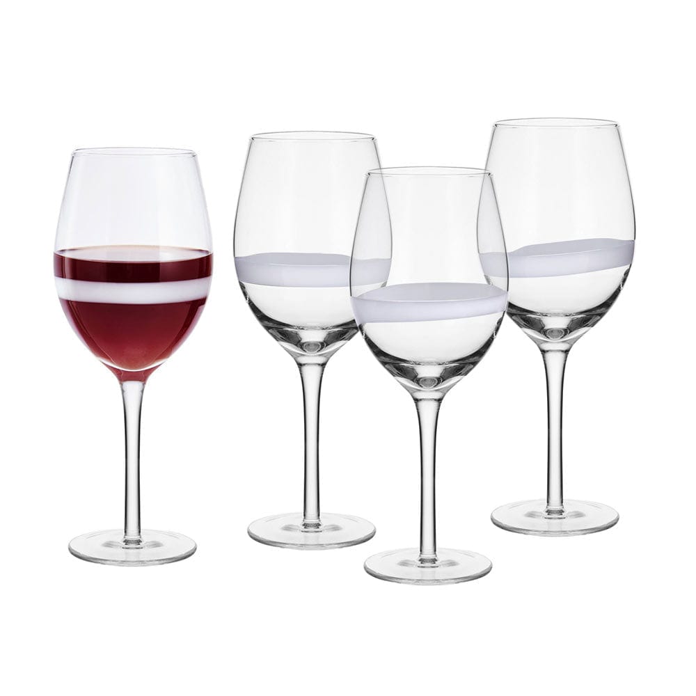 Fitz And Floyd Organic Band Red Wine Glasses Set Of 4
