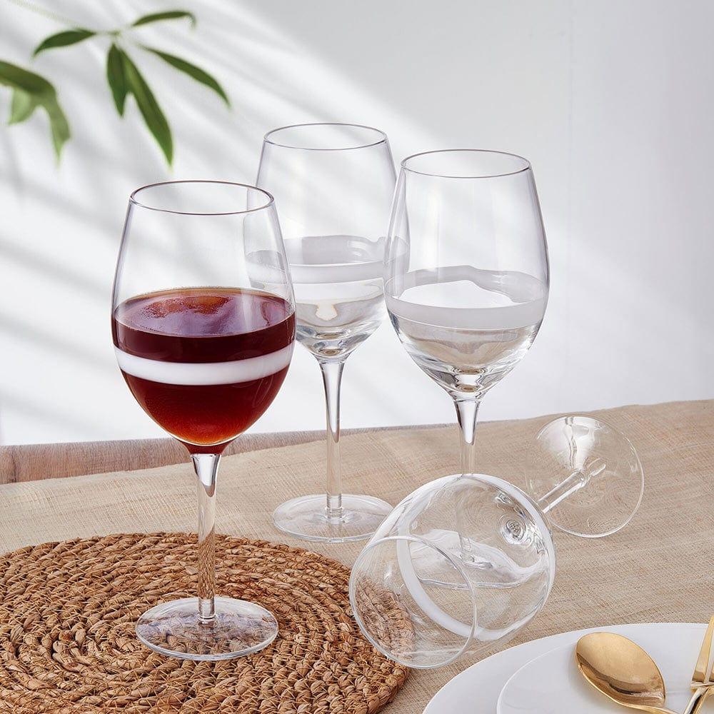 fitz and floyd Organic Band Red Wine Glasses Set of 4