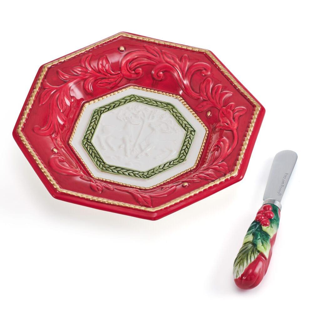 Fitz And Floyd Telluride Appetizer Plate With Spreader