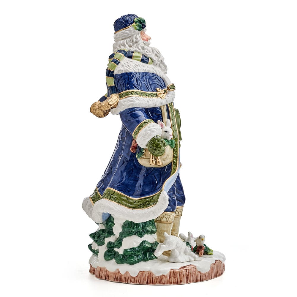 Fitz And Floyd Telluride Blue Grand Santa Figurine 19 IN