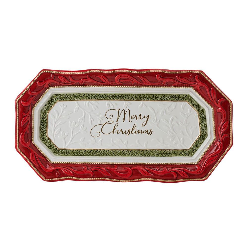Fitz And Floyd Telluride Merry Christmas Bread Tray