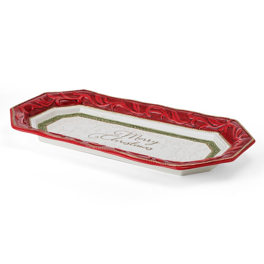 Fitz And Floyd Telluride Merry Christmas Bread Tray