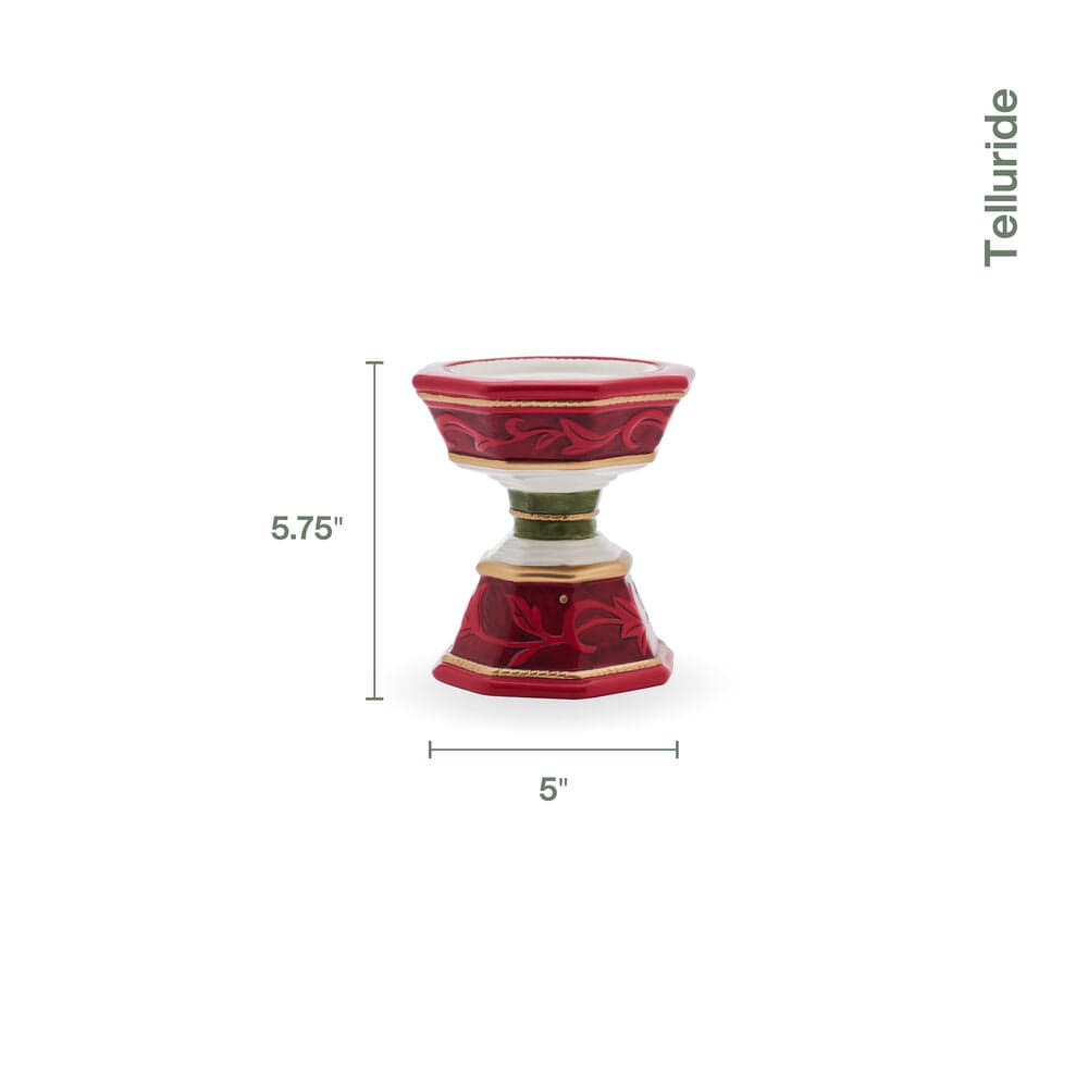 Fitz And Floyd Telluride Pillar Candleholder 5.75 IN