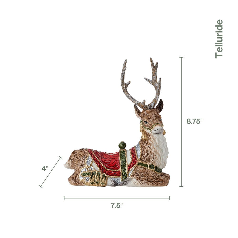 Fitz And Floyd Telluride Resting Deer Candle Holder