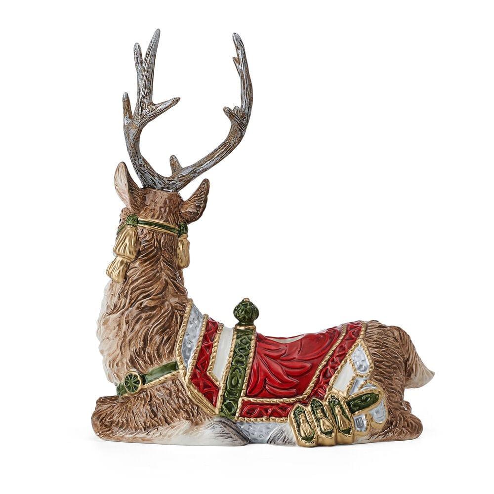 Fitz And Floyd Telluride Resting Deer Candle Holder
