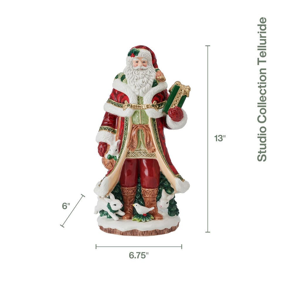 Fitz And Floyd Telluride Studio Santa Figurine 13 IN