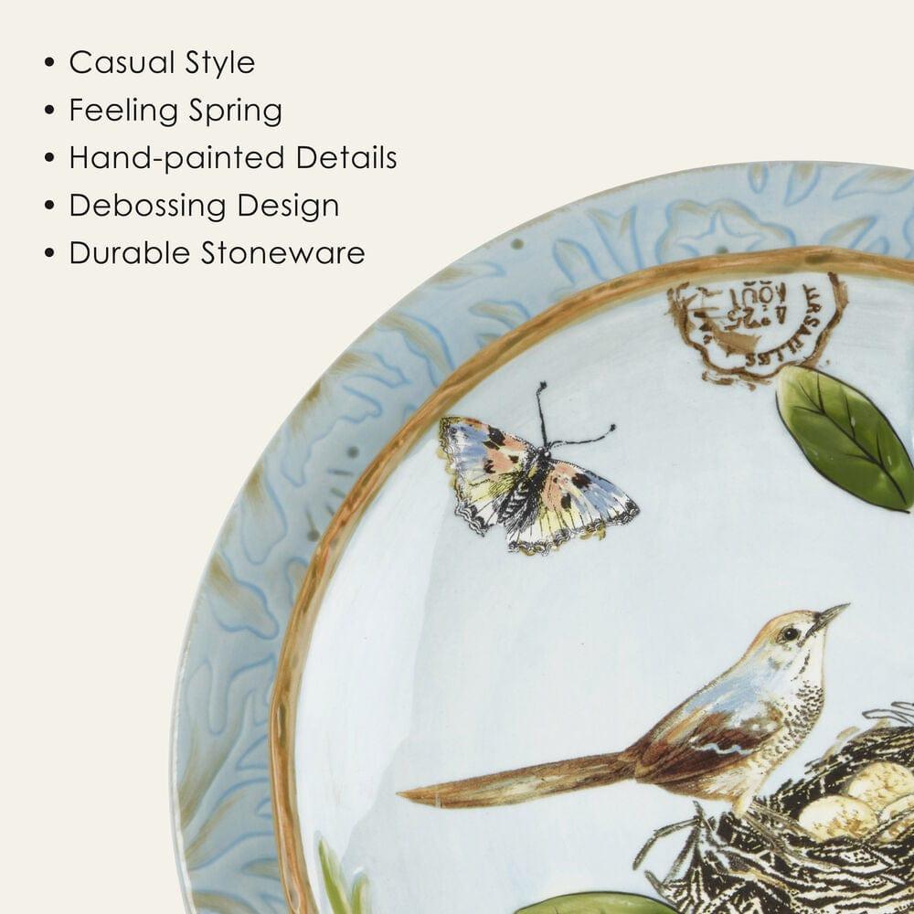 Fitz And Floyd Toulouse Blue 12 Piece Dinnerware Set