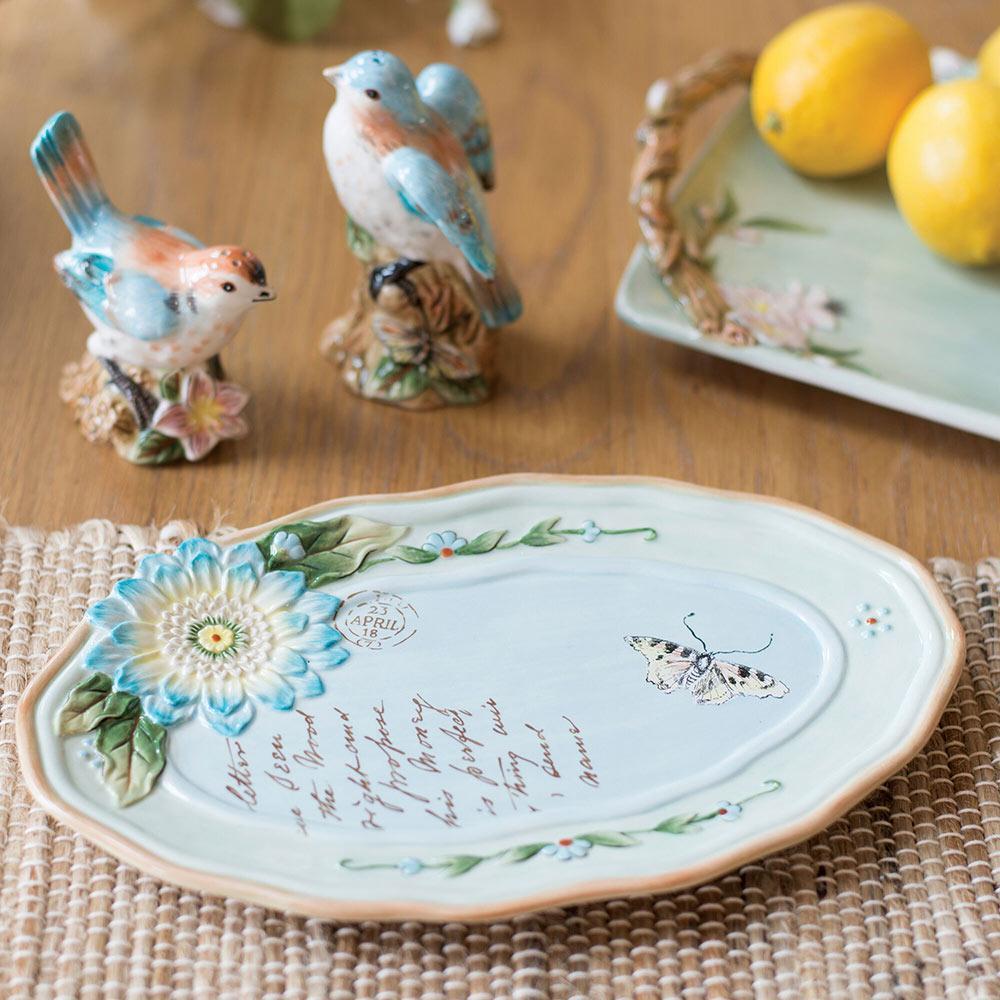 Fitz And Floyd Toulouse Set Of 4 Small Appetizer Platters