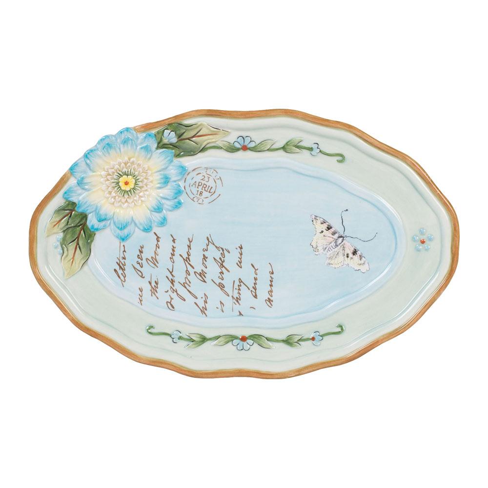 Fitz And Floyd Toulouse Set Of 4 Small Appetizer Platters