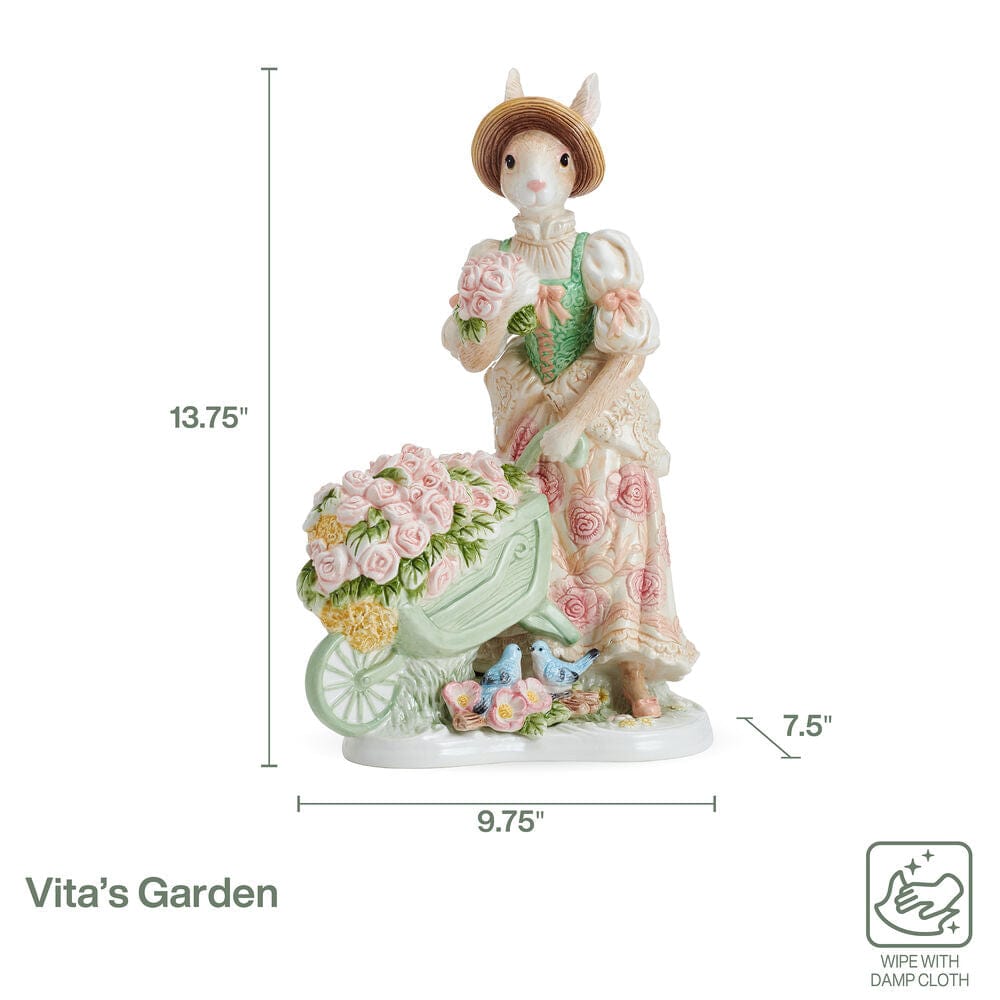 Fitz And Floyd Vita's Garden Rabbit Figurine 13.75 IN
