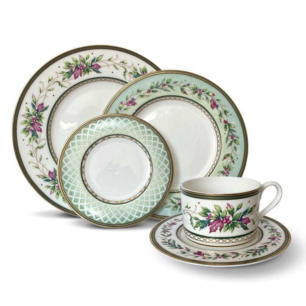 Fitz And Floyd Winter Holiday 20 Piece Dinnerware Set Service For 4