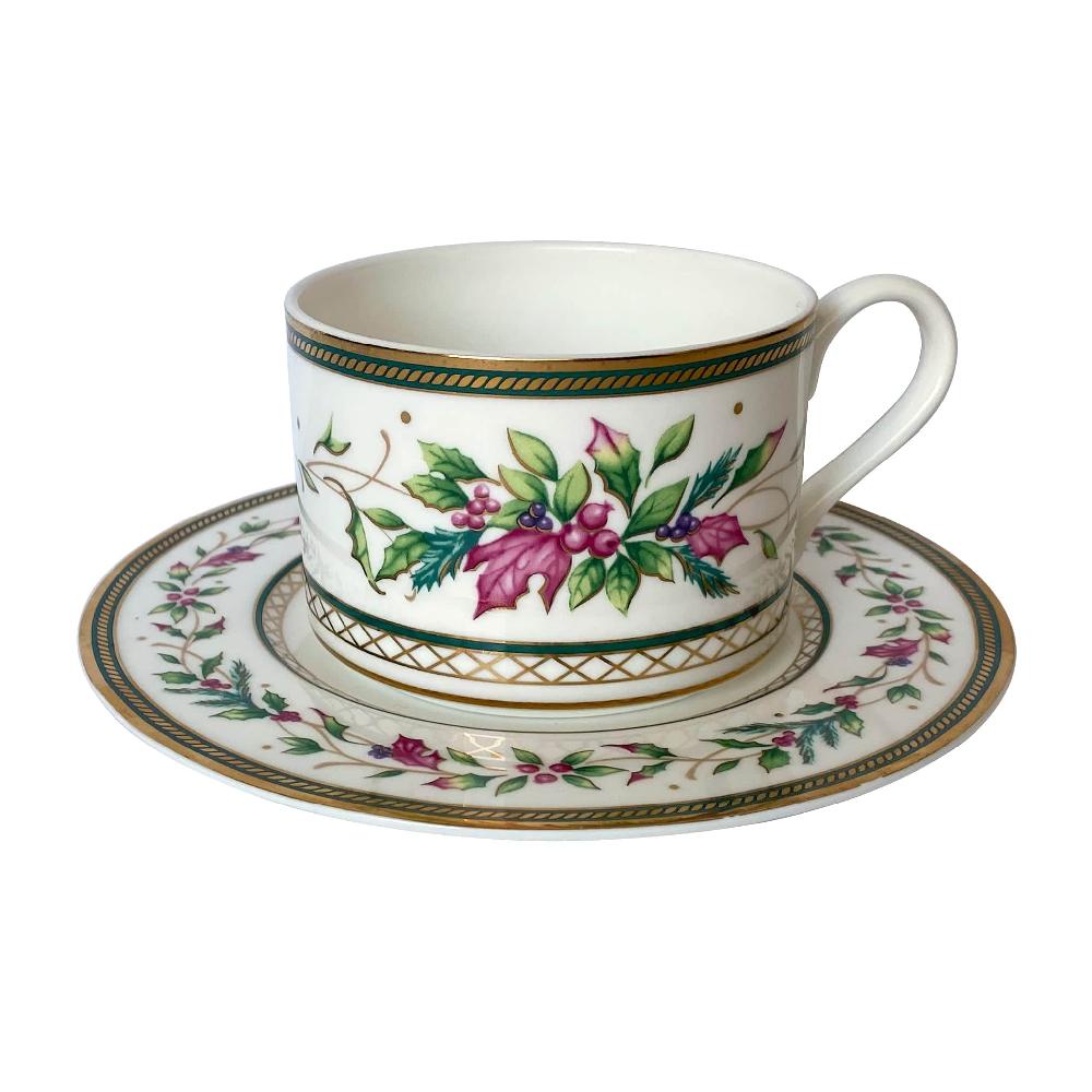 fitz and floyd Winter Holiday Cup and Saucer Set New Style