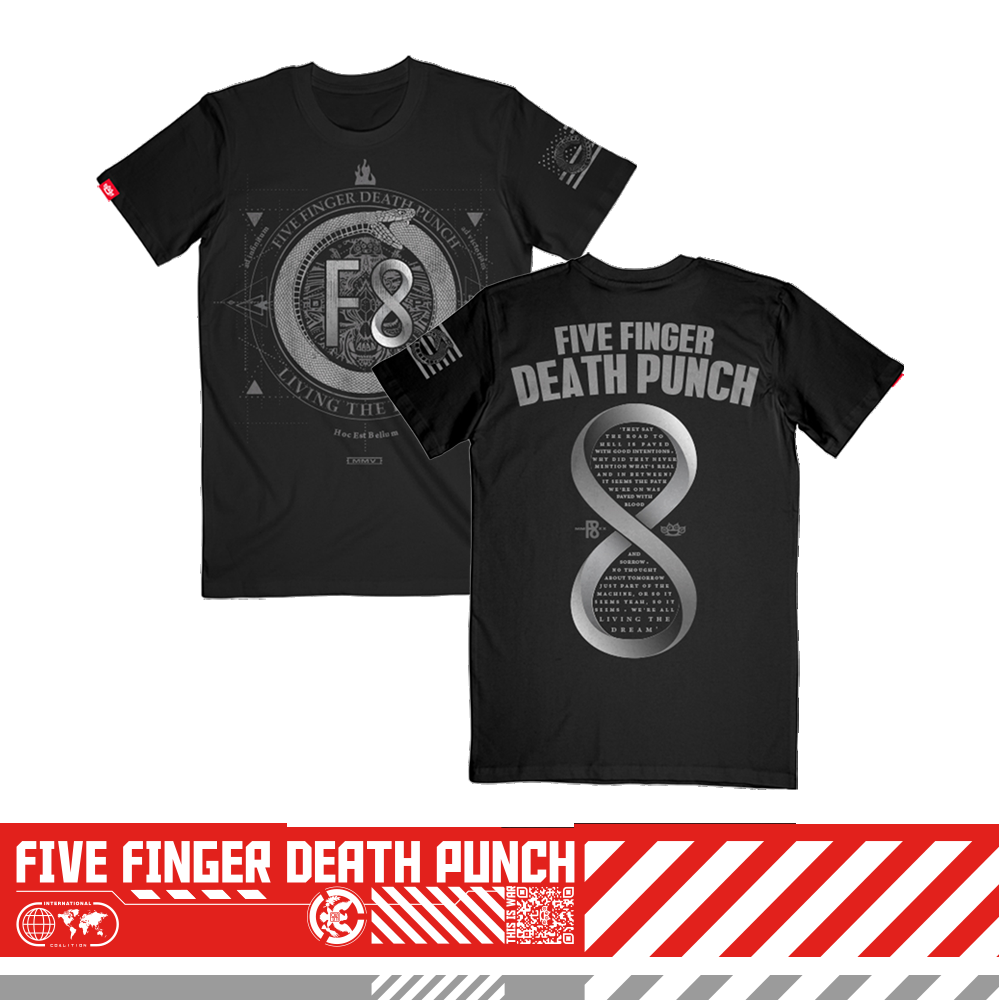 five finger death punch F8 Living The Dream Tee