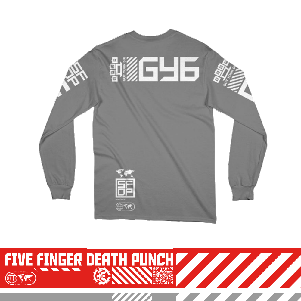 Five Finger Death Punch GY6 Grey Long Sleeve Tee