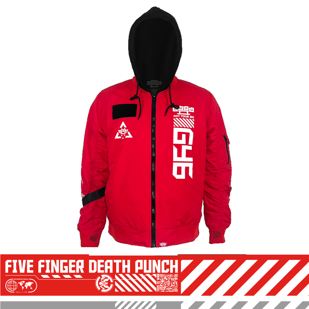 Five Finger Death Punch GY6 Tech Bomber Jacket - Red