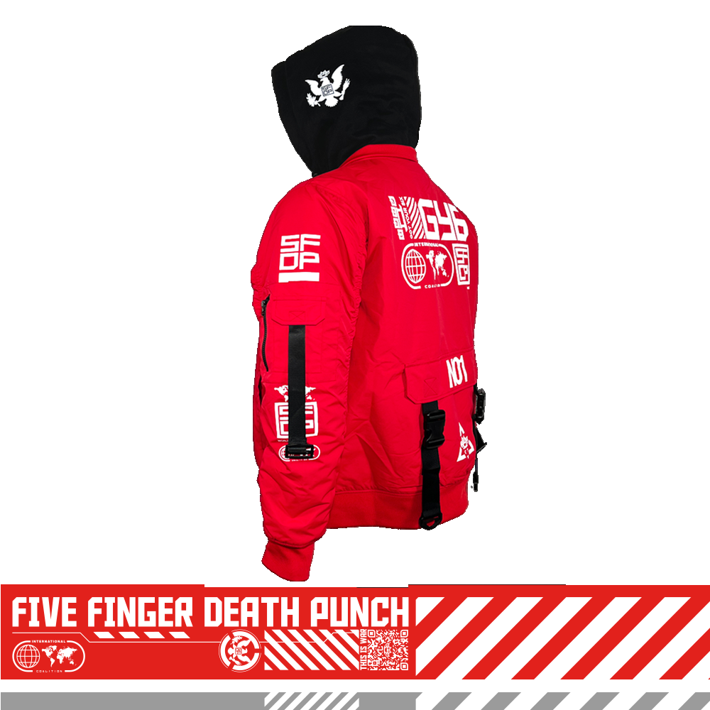 Five Finger Death Punch GY6 Tech Bomber Jacket - Red