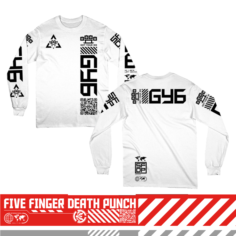 five finger death punch GY6 White Long Sleeve Tee