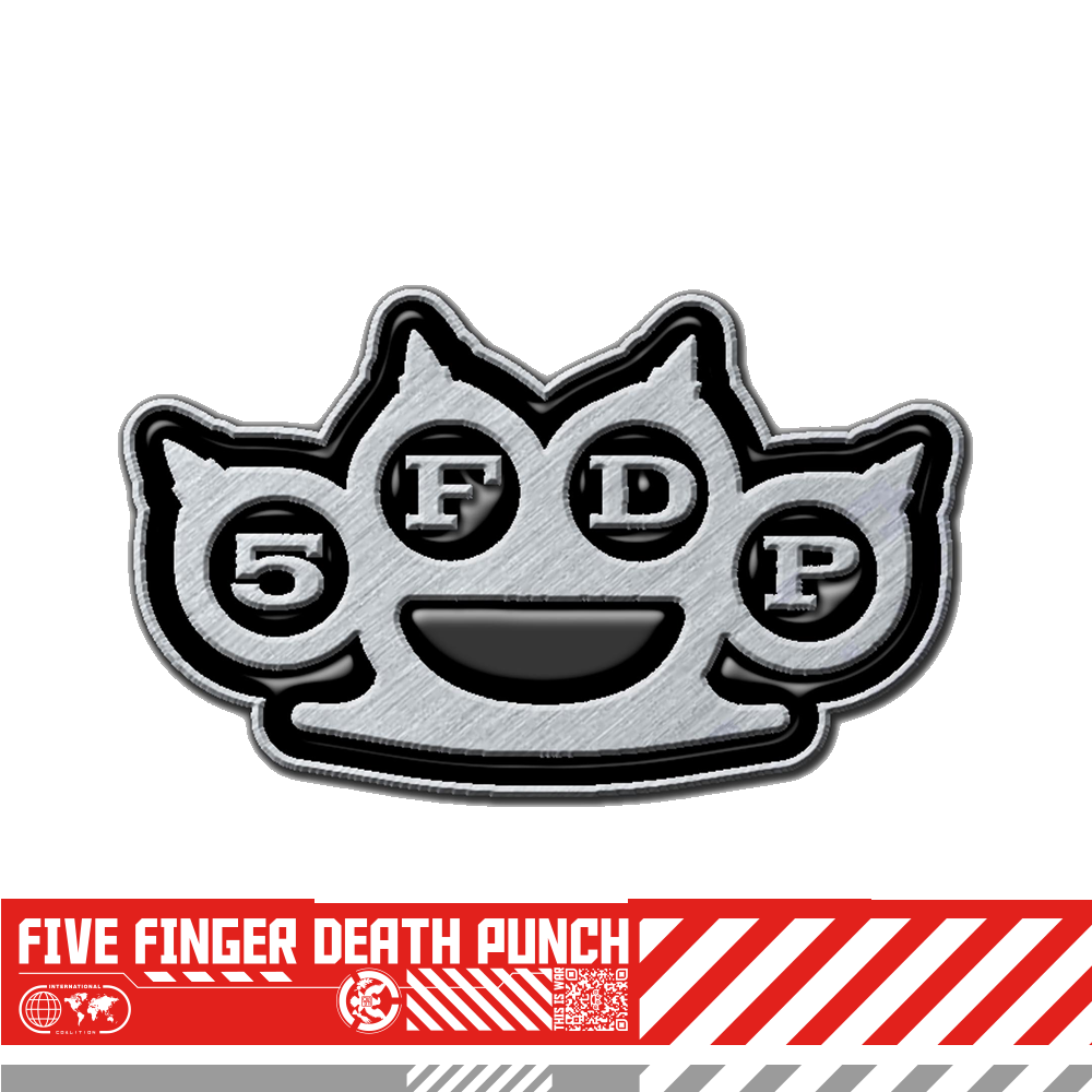 five finger death punch Knuckles Metal Pin Badge