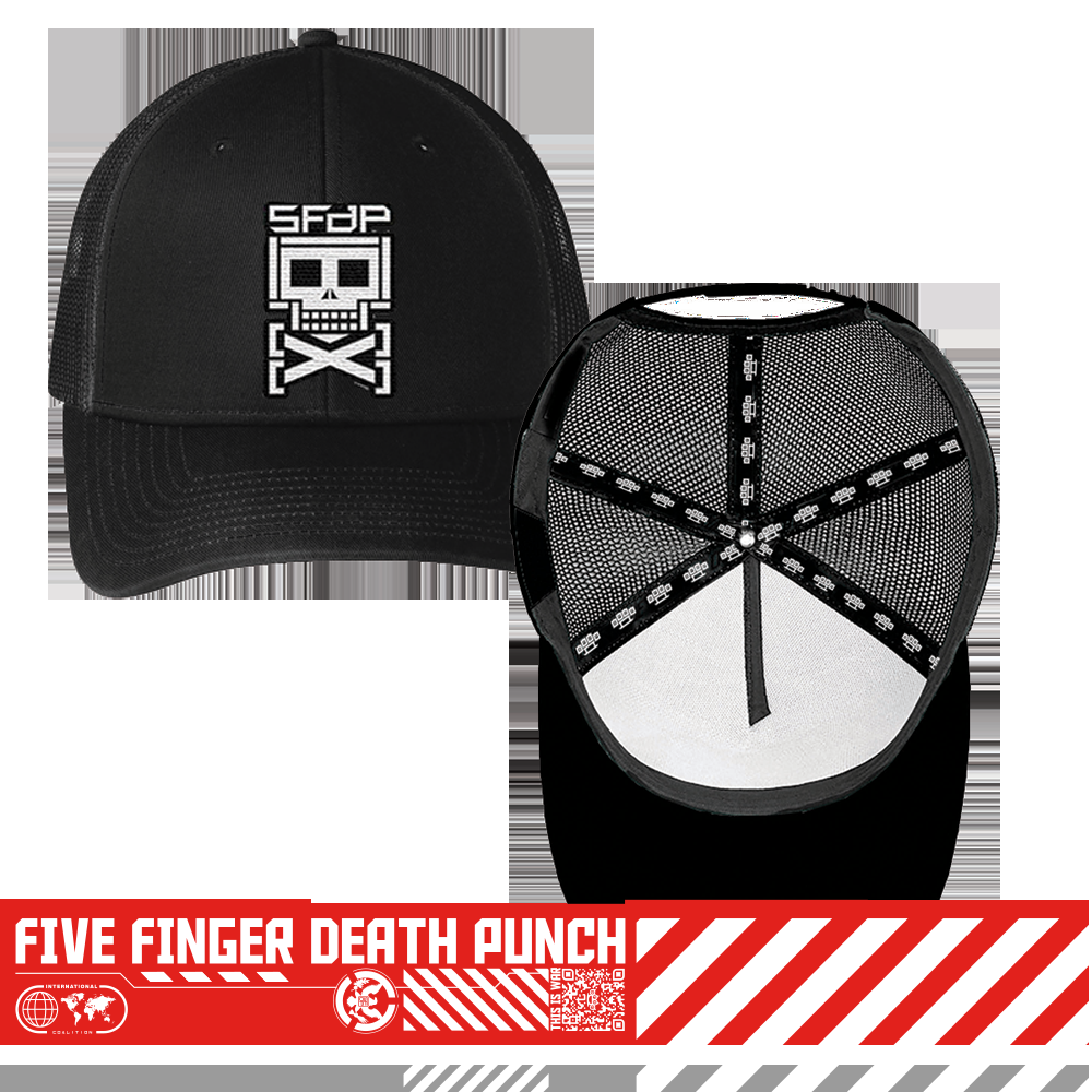 five finger death punch Skeleton Logo Hat