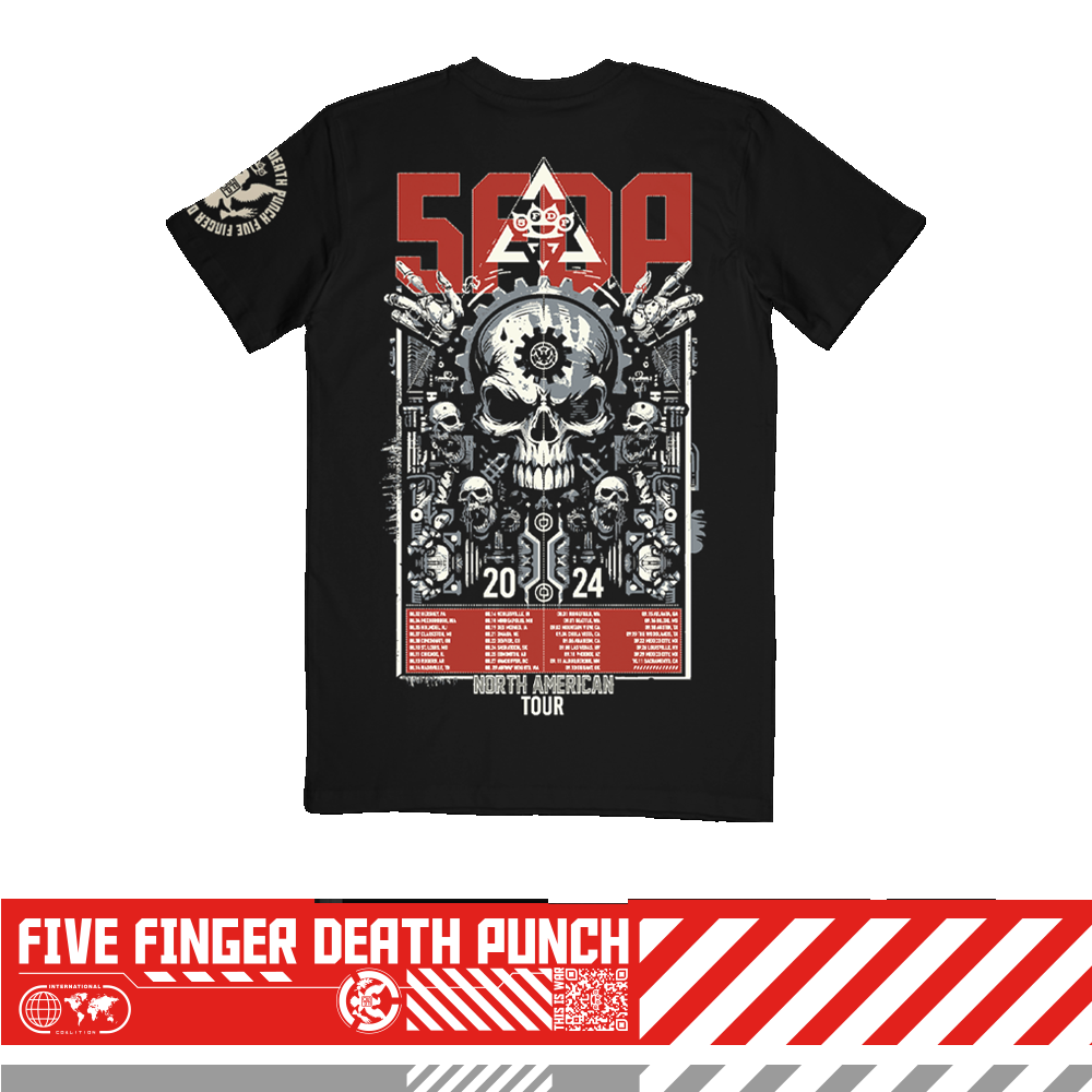 Five Finger Death Punch Gearhead 2024 Tour ITIN Tee