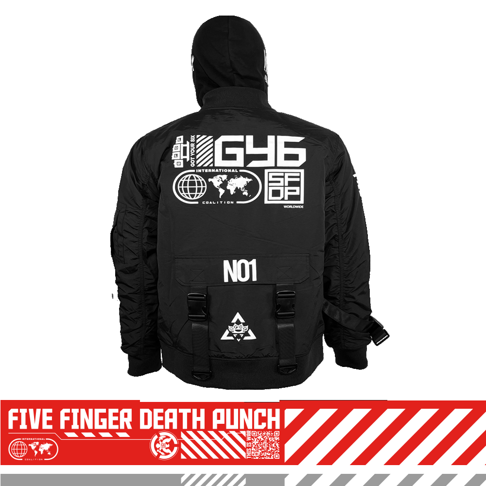 Five Finger Death Punch GY6 Tech Bomber Jacket - Black
