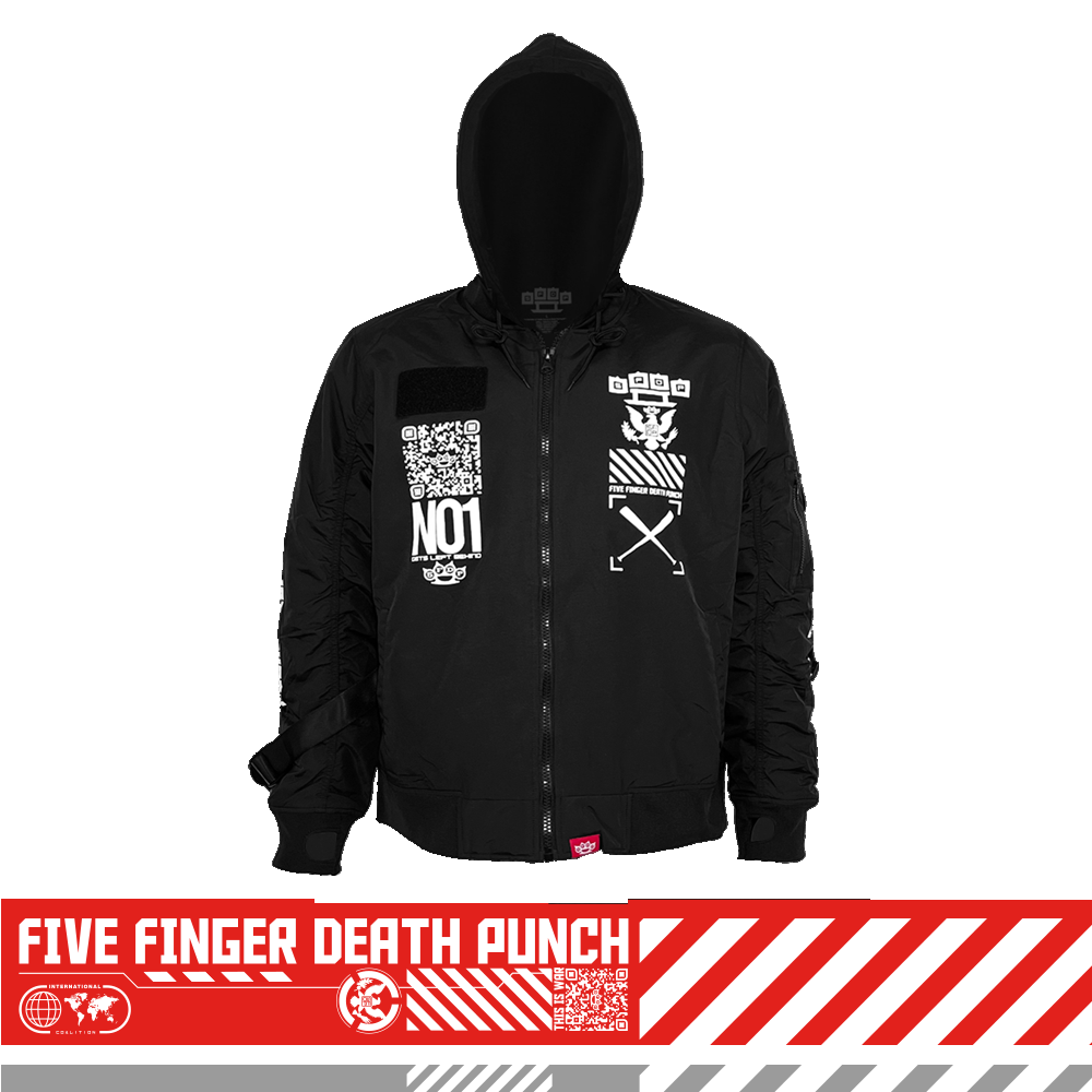 Five Finger Death Punch GY6 Tech Bomber Jacket - Black